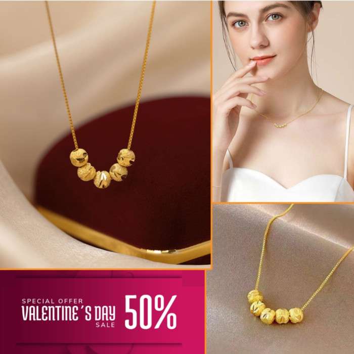 Five Blessings Necklace Woman Love Transfer Gold - Plated Moisture Light Luxury Jewellery Necklace