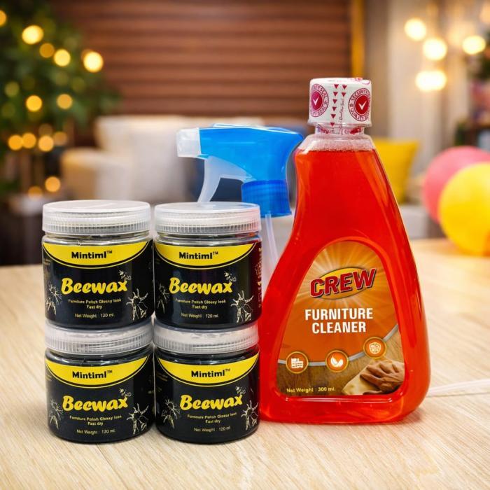 4ps Beewax120ml + 1ps Furniture Cleaner (ComboPack)
